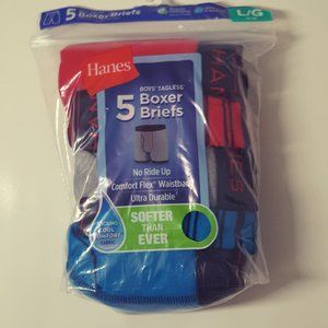 New Boy's Hames 5 Boxes Briefs Size L 14 - 16